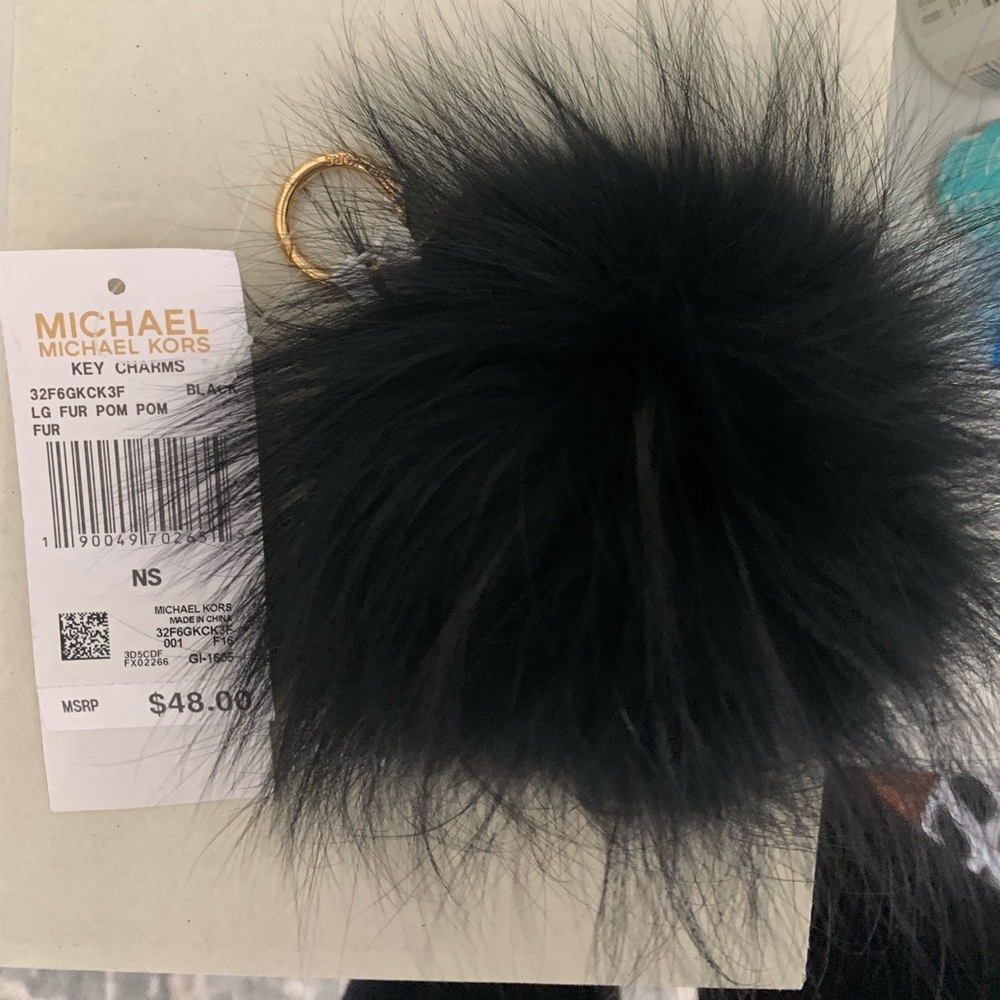 Michael Kors Black Key chain Puff